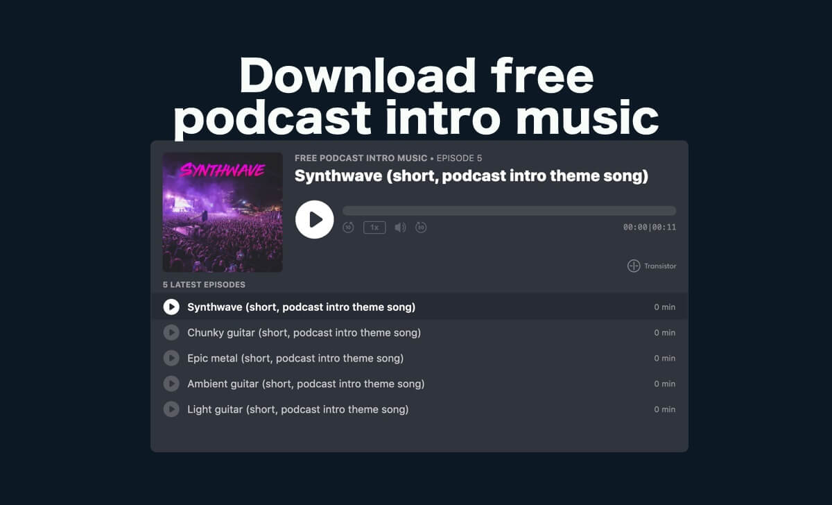 Free music for podcasts