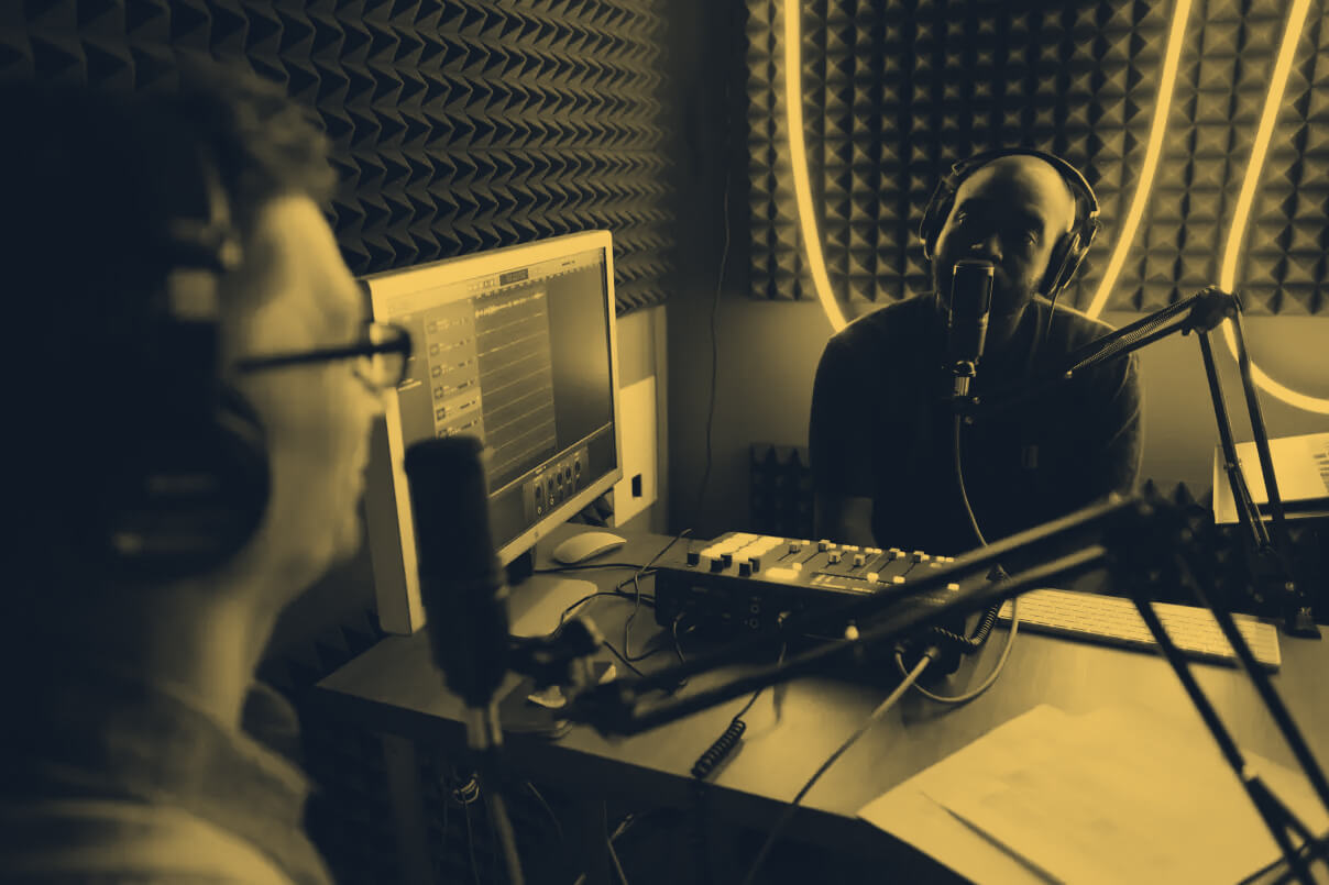 Messy podcast studio