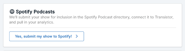 podcast maker spotify integration