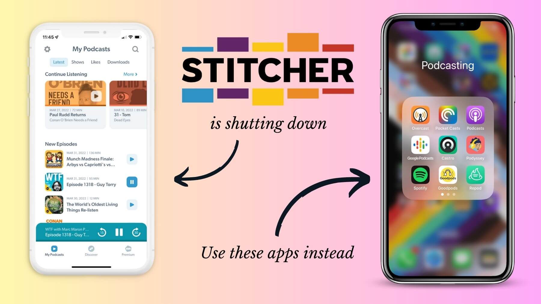 Stitcher alternatives: best podcast listening apps to use now