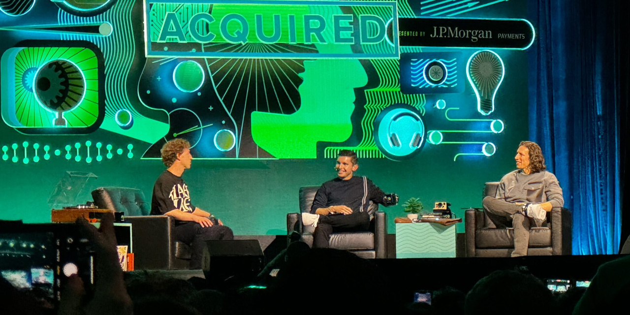 Mark Zuckerberg on the Acquired podcast live at Chase Center