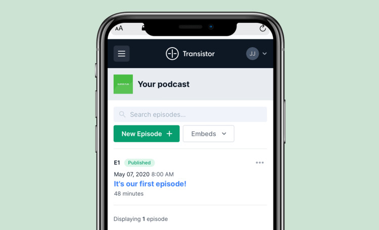 Mobile app to me upload podcast episodes