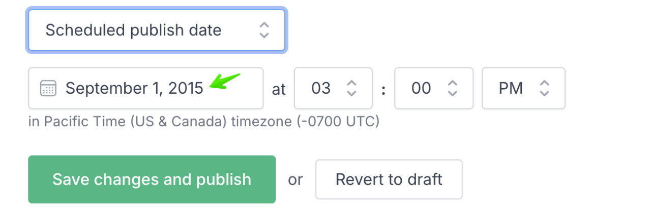 How to backdate a podcast episode