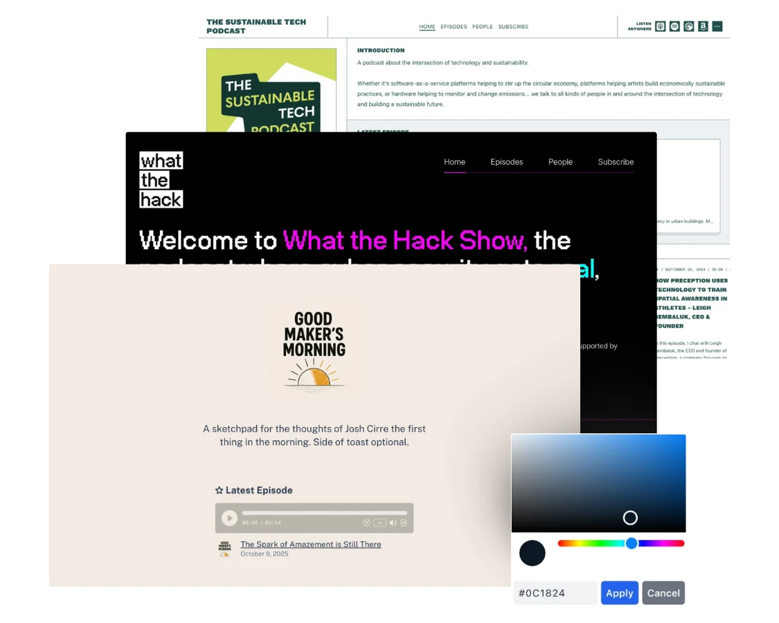 Build a website for your podcast