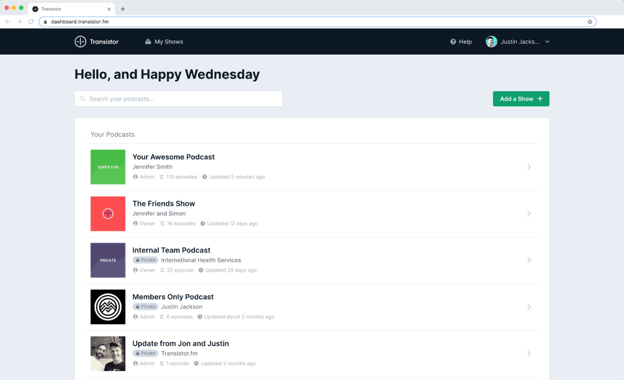 Libsyn alternative: Transistor.fm