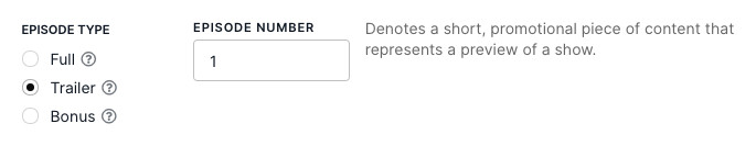 Episode type: Trailer